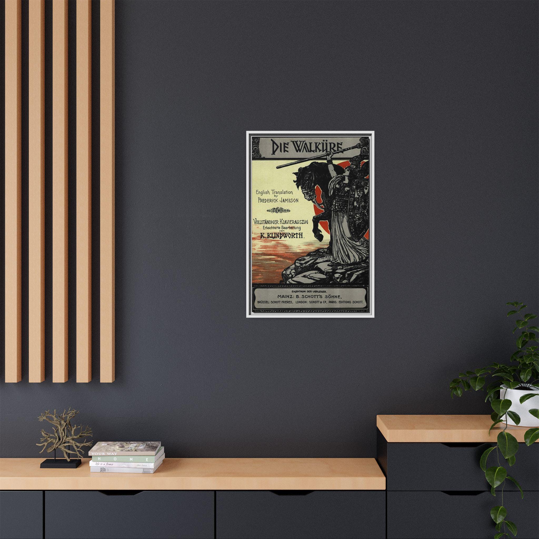 Wagner, Die Walküre Framed Canvas, Valkyrie With Horse Image