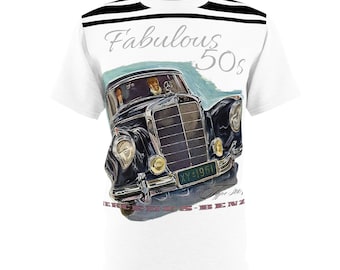 50s Mercedes 300S Unisex Tee: Vintage Car Graphic