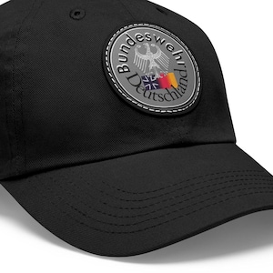 Bundeswehr Deutschland...Dad Hat with Leather Patch