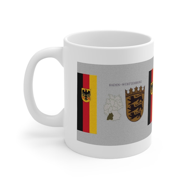 Baden Wurttemberg on Map of Germany...Ceramic Mug 11oz