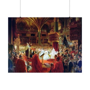 Coronation of Prussian King Wilhelm, 1864...Premium Matte posters