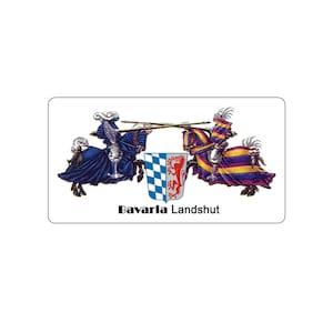 Landshut Wedding 1475 Sticker: Medieval Bavaria Pageant, Water-Resistant Vinyl