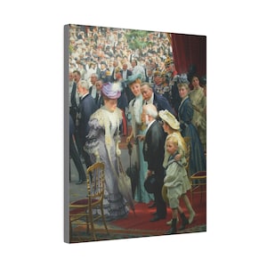 Adolph von Menzel at Wagner Memorial, 1904...Matte Canvas, Stretched, 0.75&quot;