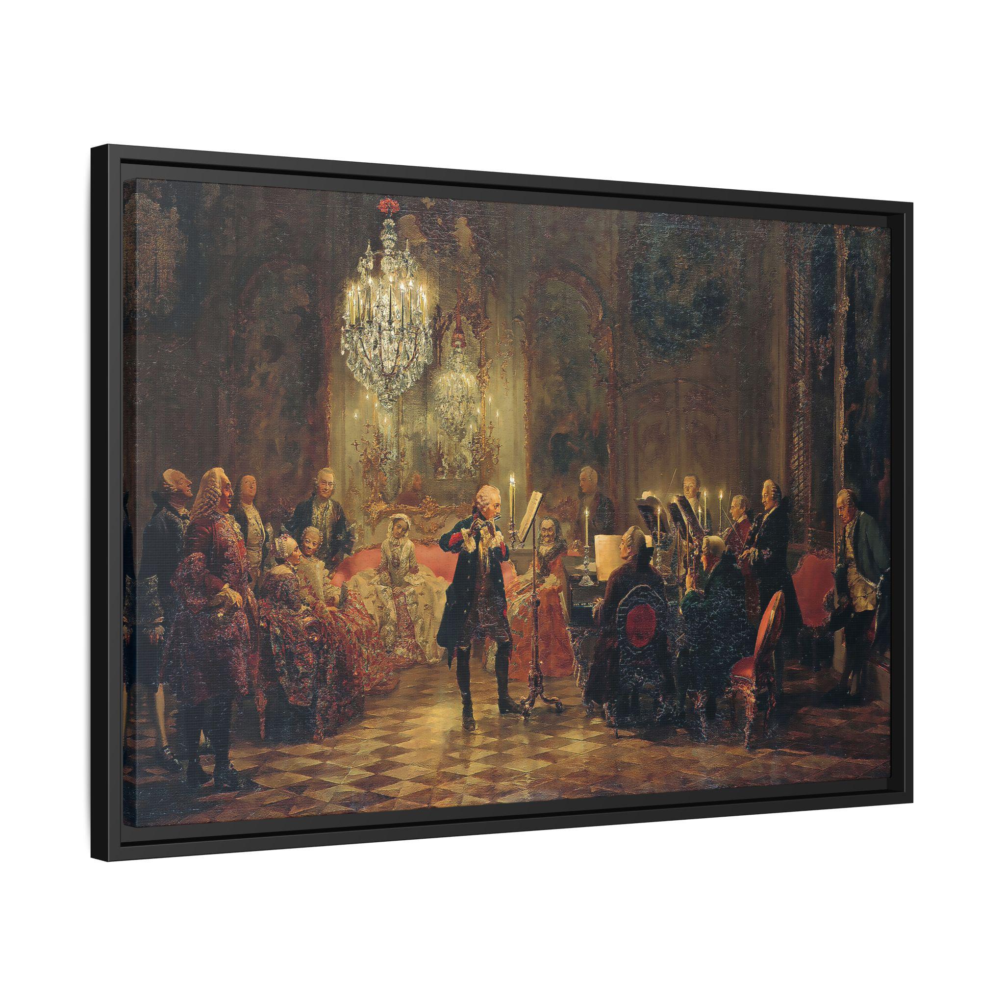Frederick II Flute Concert Framed Canvas - Etsy