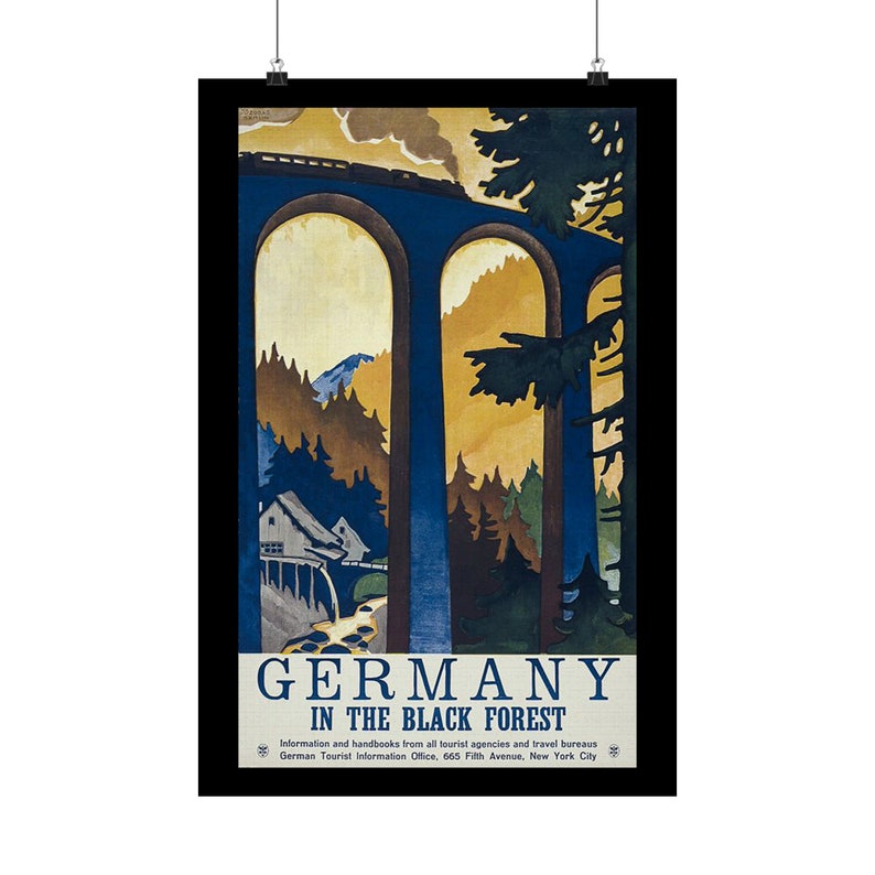 Vintage Germany Black Forest Travel Poster: 1930s Tourist Ad image 1