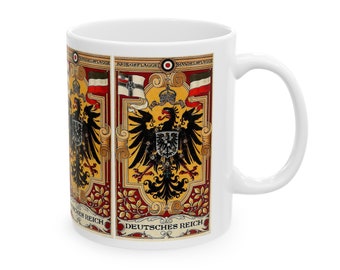 ドイツ帝国の鷲と国旗セラミックマグ 11 オンス - Etsy 日本