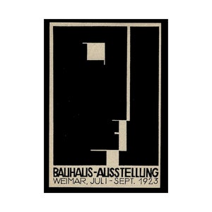 Bauhaus Weimar 1923 Exhibit Poster, Original Logo Matte Print image 4