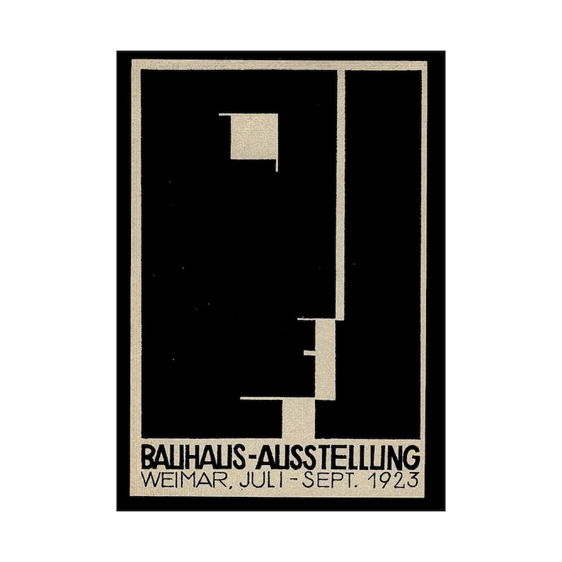 Bauhaus Weimar 1923 Exhibit Poster, Original Logo Matte Print image 4