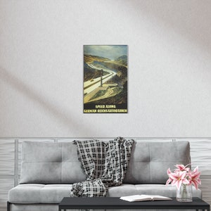 Vintage German Autobahn Travel Poster: American Tourism Ad image 6
