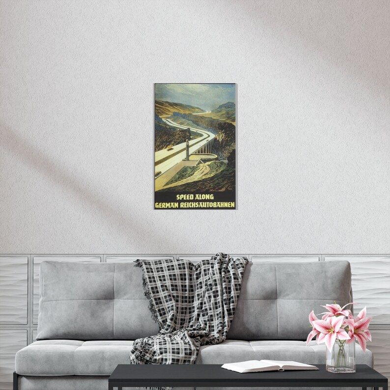 Vintage German Autobahn Travel Poster: American Tourism Ad image 6