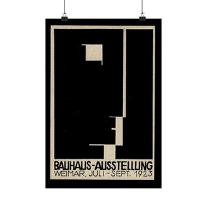 Bauhaus Weimar 1923 Exhibit Poster, Original Logo Matte Print image 3