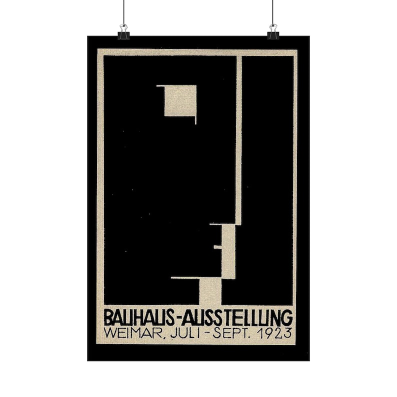 Bauhaus Weimar 1923 Exhibit Poster, Original Logo Matte Print image 3