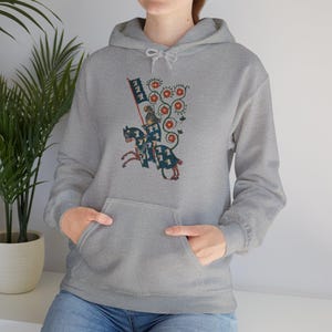 Sudadera con capucha Caballero de las Rosas Medievales imagen 5