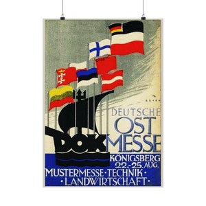 DOK 1926... Deutsche Ostmesse en Königsberg... Póster en papel mate de primera calidad... Feria comercial de Prusia Oriental que une Alemania con Europa del Este