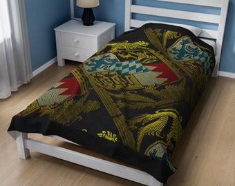 Bavaria, Coat of Arms...Velveteen Plush Blanket