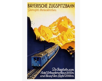 Bayerische Zugspitzbahn, Garmisch Partenkirchen...Matte Paper Poster