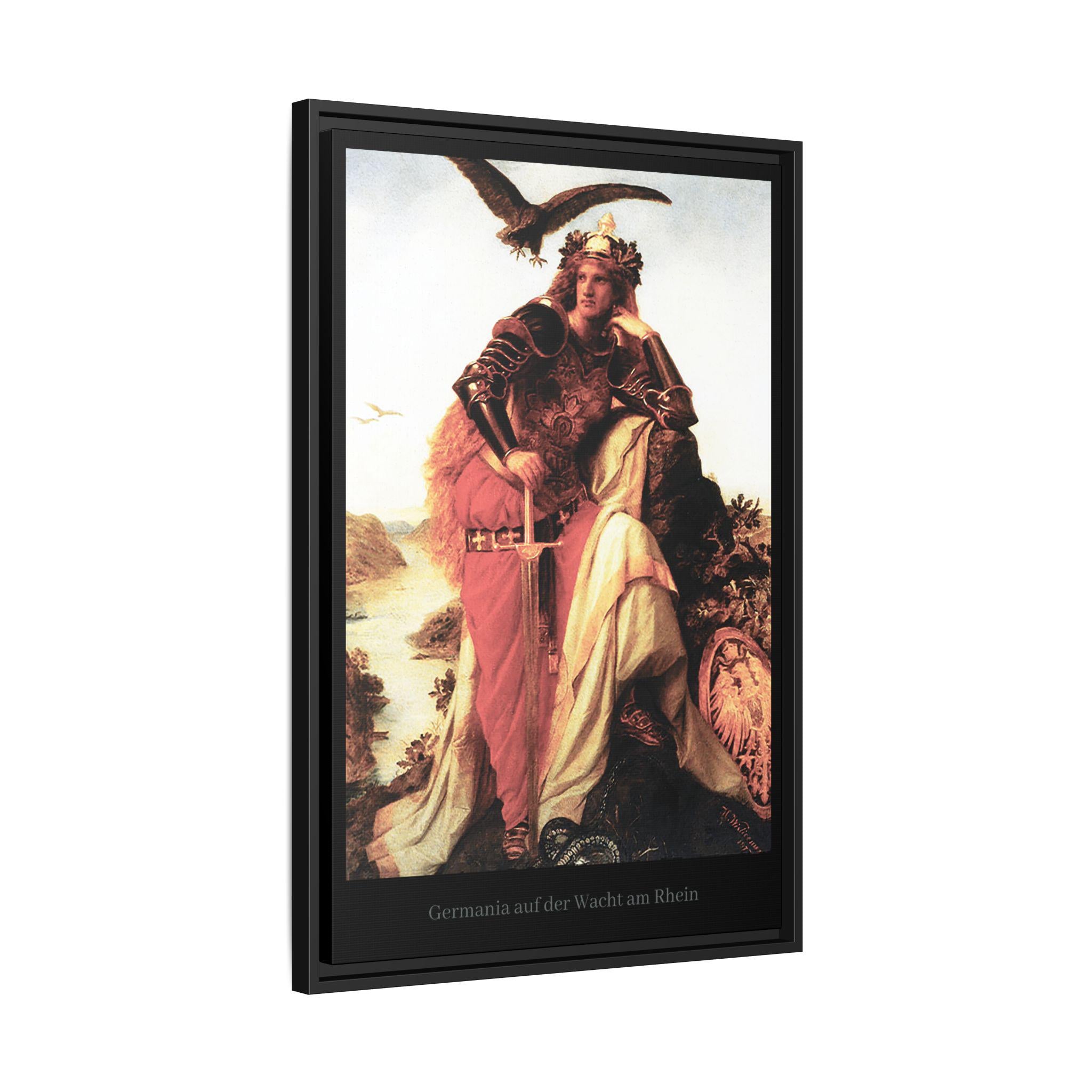 Framed Canvas Print: Germania on Guard on the Rhine - Hermann