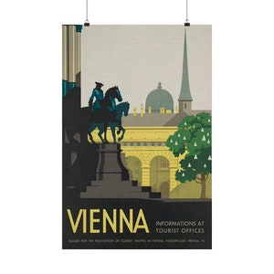 Anuncio turístico de Viena... Cartel de papel mate