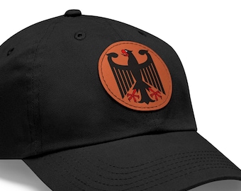 Niemiecki Orzeł, Bundesadler ...Czapka dla taty ze skórzaną naszywką