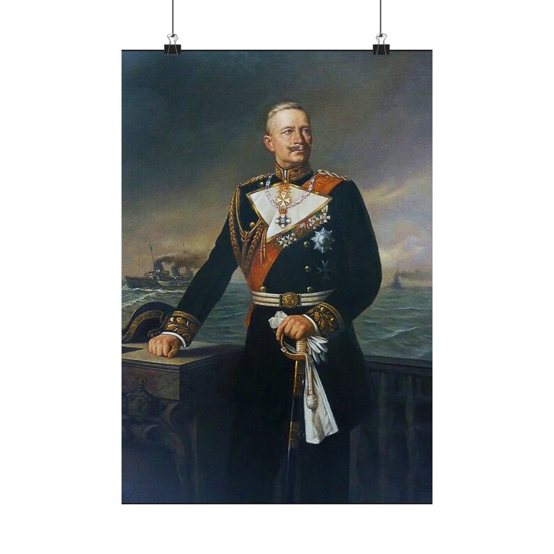 Kaiser Wilhelm II Kriegsmarine Uniform, Fine Art Matte Print image 3