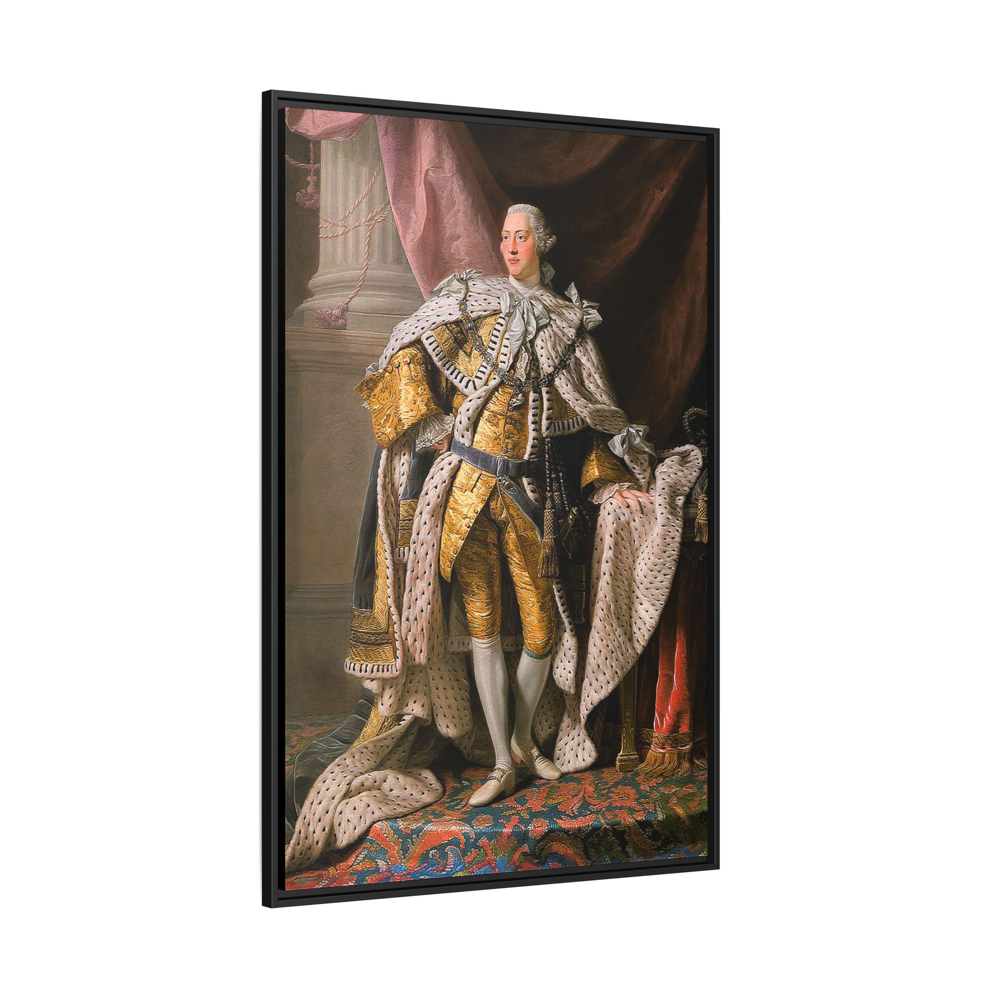 原画　　「King　1」　　王　Ⅰ　A3サイズ King George III Framed Canvas, 1762 Portrait by Allan Ramsay - Etsy