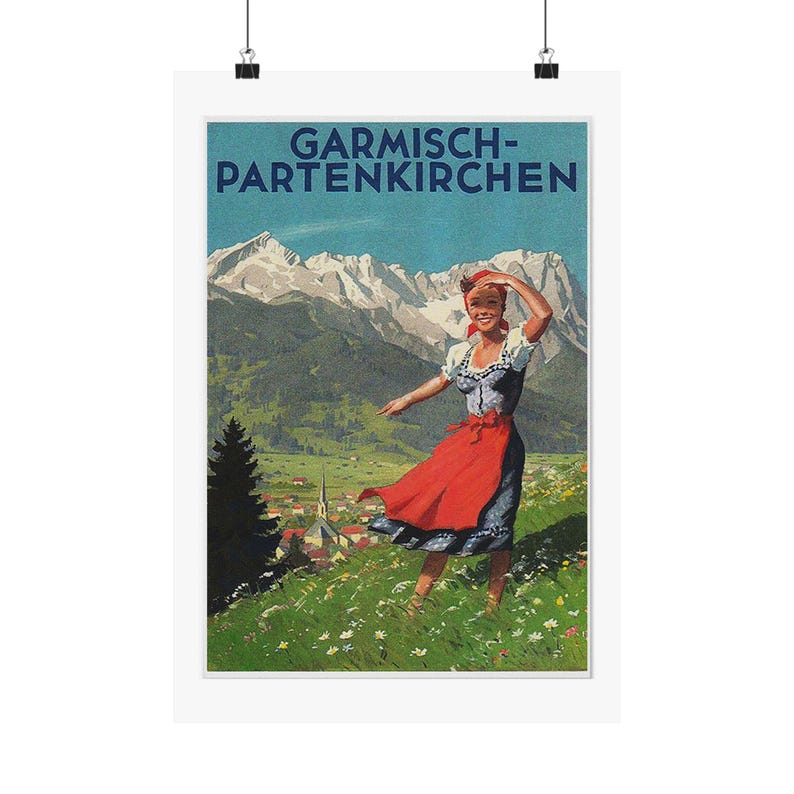 Garmisch Partenkirchen, 1950s ...Matte Paper Poster image 1