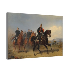 Prussian King Wilhelm, Frontinspektion 1870...Matte Canvas, Stretched, 0.75&quot;