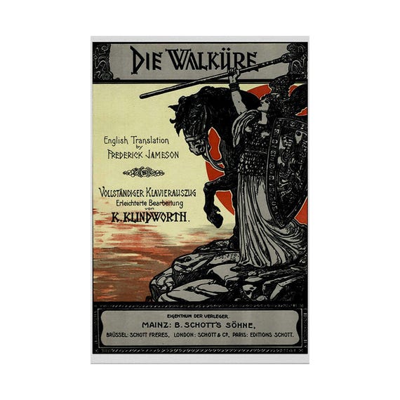 Wagner's Die Walküre Opera Poster: Vintage Piano Notes Art - Etsy