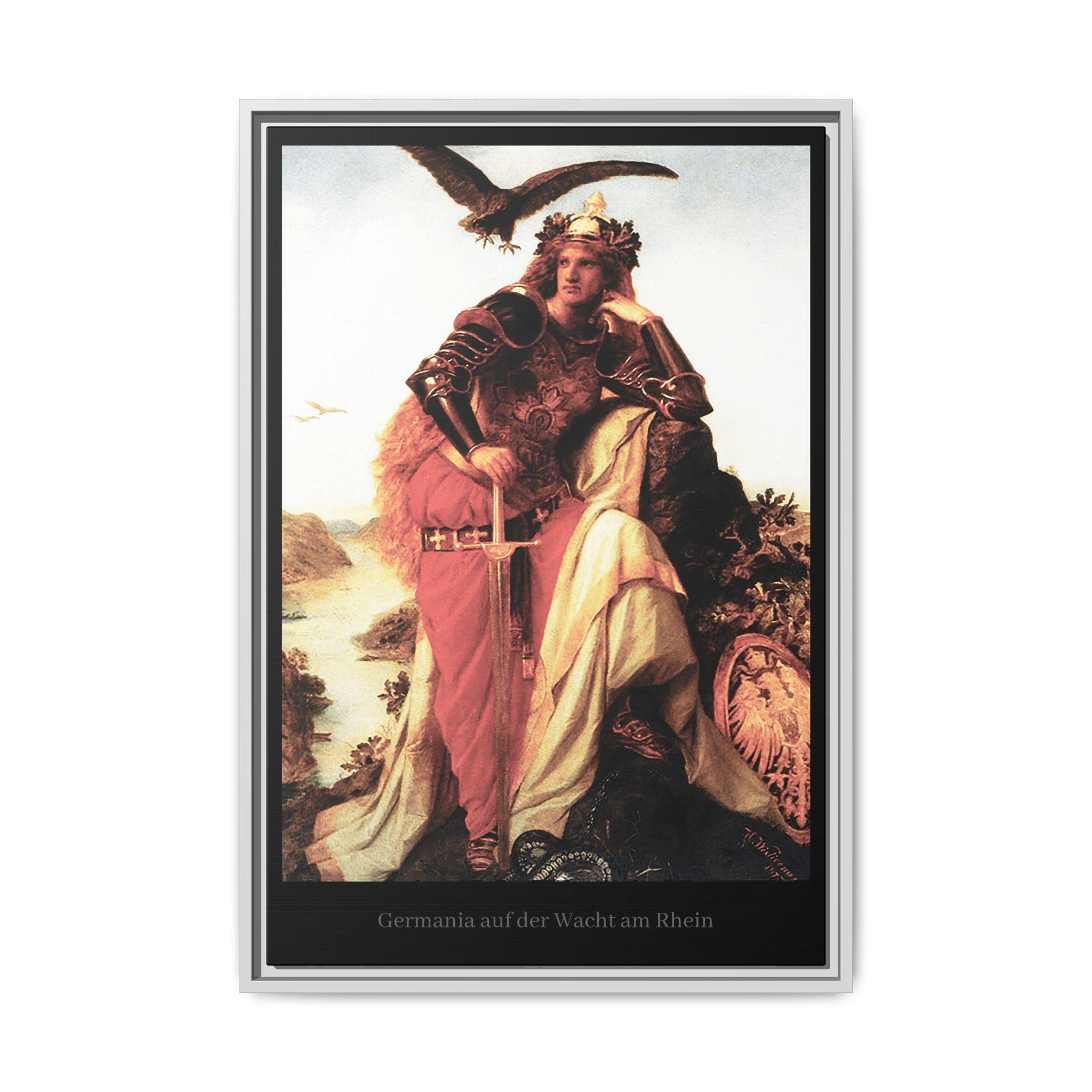 Framed Canvas Print: Germania on Guard on the Rhine - Hermann