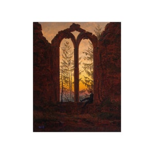 Caspar Friedrich 'The Dreamer' Matte Poster: Romantic Era Art image 2