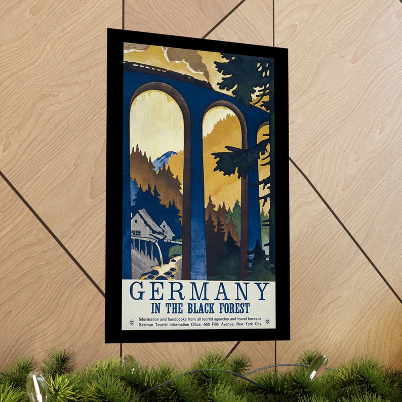 Vintage Germany Black Forest Travel Poster: 1930s Tourist Ad image 4