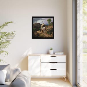 Crusader Art Print: Vintage Historical Decor, Framed Canvas image 3