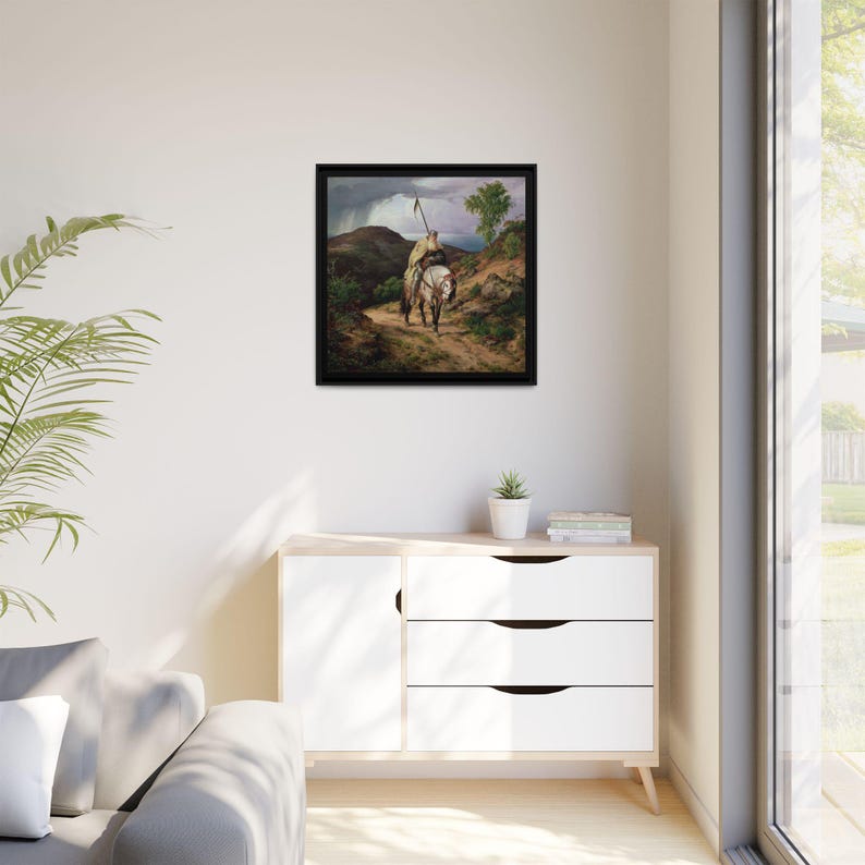Crusader Art Print: Vintage Historical Decor, Framed Canvas image 3