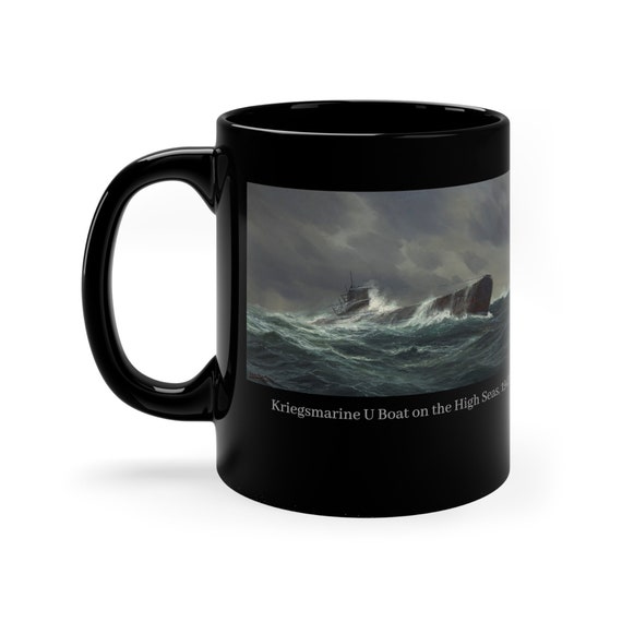 U Boat on the High Seas 194311oz Black Mug - Etsy