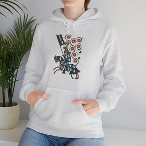 Sudadera con capucha Caballero de las Rosas Medievales imagen 3