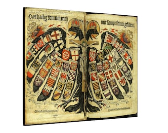 Águila alemana del Sacro Imperio Romano Germánico, 1510... Lienzo mate, estirado, 0,75&quot;