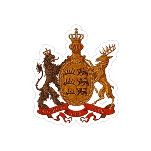 Kingdom of Wurttemberg coat of arms...Outdoor Sticker