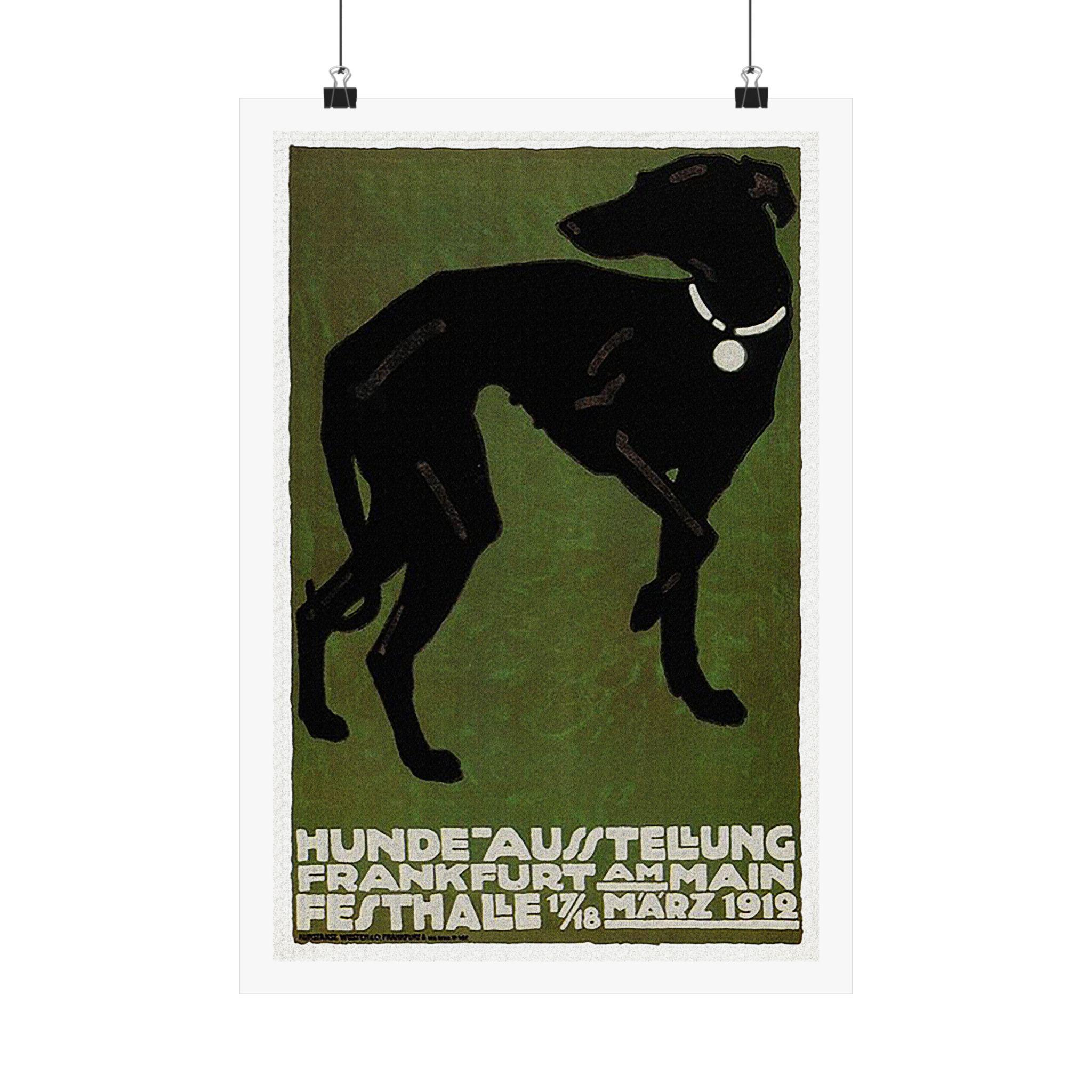 1912 Frankfurt Dog Show Poster: Vintage Whippet Greyhound Ad - Etsy