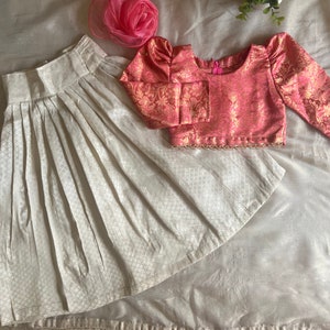 Lehenga Choli Combo with Blouse Indian Pakistani Dress for Kids Indian Wedding Outfit