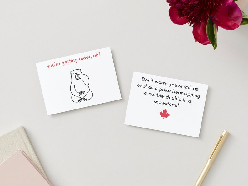 Canadian Birthday Card Funny Birthday Card Canada Greeting Etsy