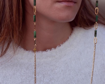 COLUMNA en Verde Jade, Cadena para Gafas de Sol