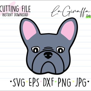 French bulldog Layered SVG Cut File for Cricut Silhouette machines Bulldog Face PNG Clipart Cute Animal Pets Dog Lovers Vinyl