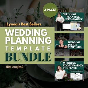 Lynea's Best-Selling Wedding Planning + Design Template Pack For Couples | Coordination | Organization