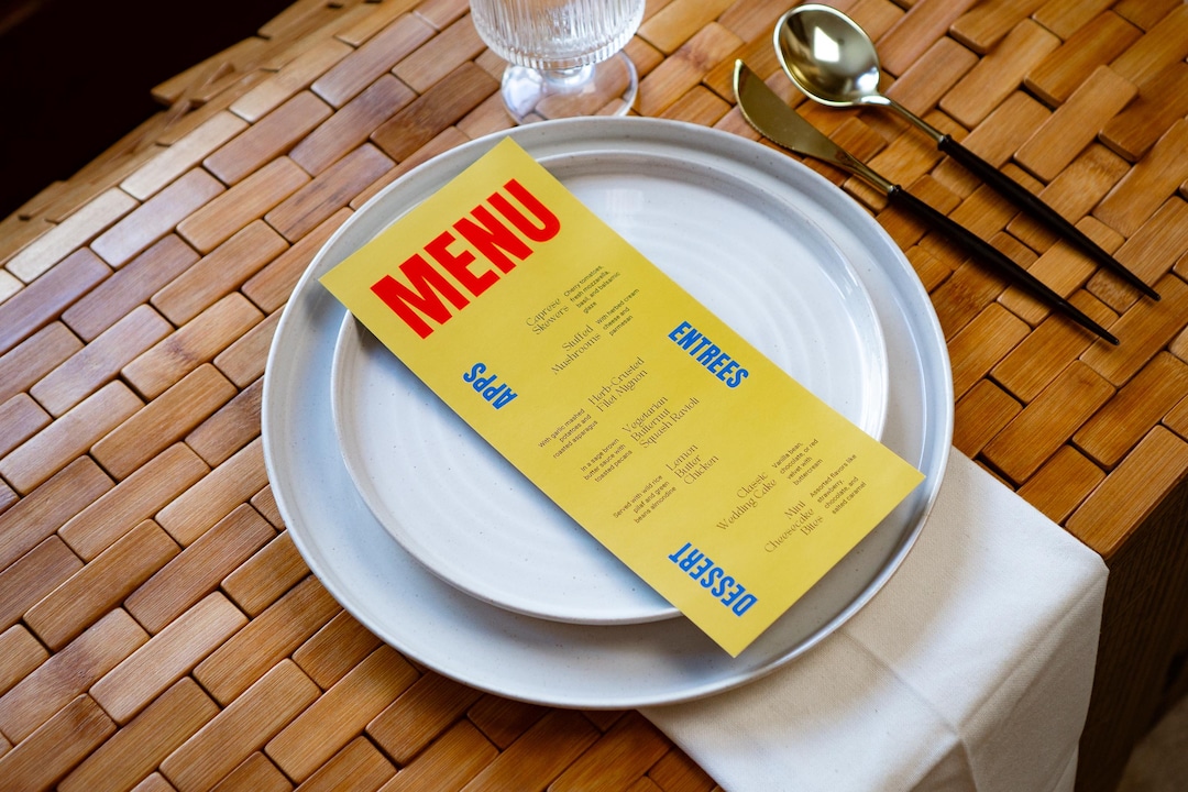 Bold Menu Template - Etsy