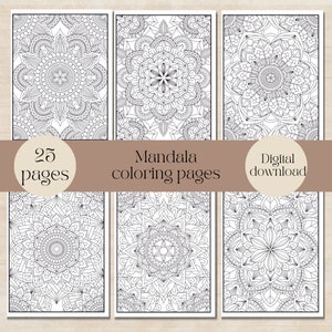 Mandala Coloring Pages for Adults, Adult Coloring Pages, Printable Coloring Sheets, Stress Relief