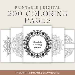 Mandala coloring pages for adults coloring sheets for kids printable coloring mandala collection 200 mandala coloring sheets