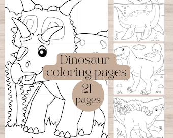 Dinosaurus kleurboek voor kinderen, dierenkleurplaten, afdrukbare kleurplaten, dinosaurus kleurplaten, dinosaurus printables