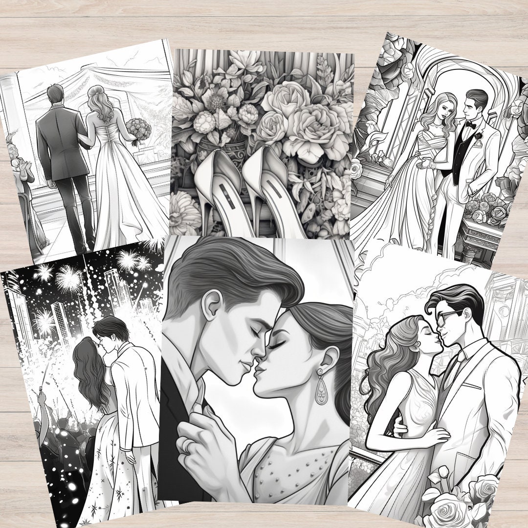 Wedding Coloring Book Printable Coloring Pages for Adults Coloring Book