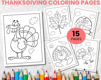 Thanksgiving Coloring Pages for Kids, Printable Turkey Designs (PDF)