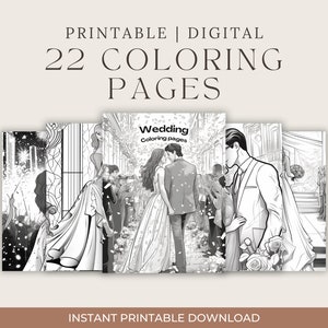 Wedding coloring book printable coloring pages for adults coloring book printable